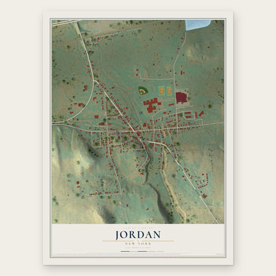 Jordan, New York map print, the full design