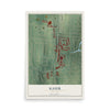 Kaser, New York map print, 12" x 18" Archival Matte Print mockup