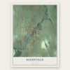 Keeseville, New York map print, the full design