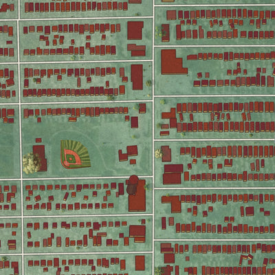 Close-up 1 of the Kenmore, New York map artwork