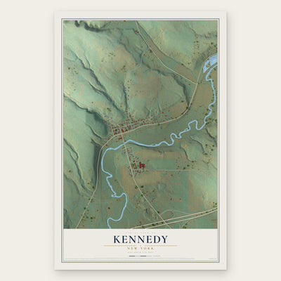 Kennedy, New York map print, the full design