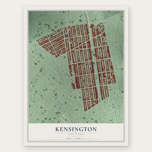 Kensington, Brooklyn, New York map print, the full design