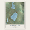 Kiamesha Lake, New York map print, the full design