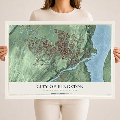 Map of the City of Kingston, Ulster County, New York, 18 x 24 inch unframed archival matte print