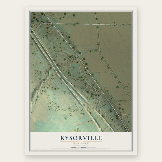 Kysorville, New York map print, the full design
