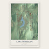 Lake Mohegan, New York map print, the full design