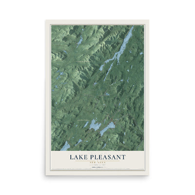 Lake Pleasant, New York map print, 12" x 18" Archival Matte Print mockup