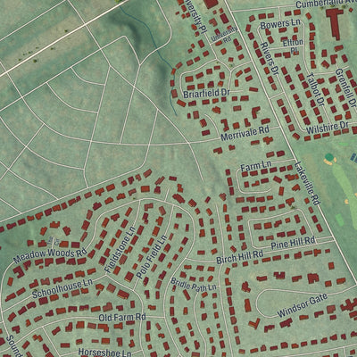 Close-up 1 of the Lake Success, New York map artwork