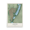 Lakeview, New York map print, 12" x 18" Archival Matte Print mockup
