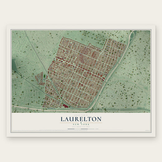 Laurelton, New York map print, the full design