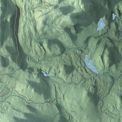 Close-up of the map of Lewis, Essex County, New York print showing street and building detail