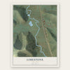 Limestone, New York map print, the full design