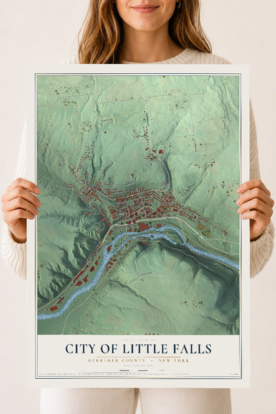 Map of the City of Little Falls, Herkimer County, New York, 18 x 24 inch unframed archival matte print