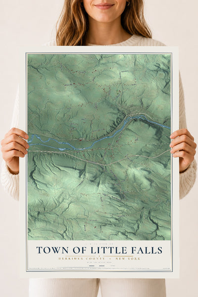 Map of the Town of Little Falls, Herkimer County, New York, 18 x 24 inch unframed archival matte print