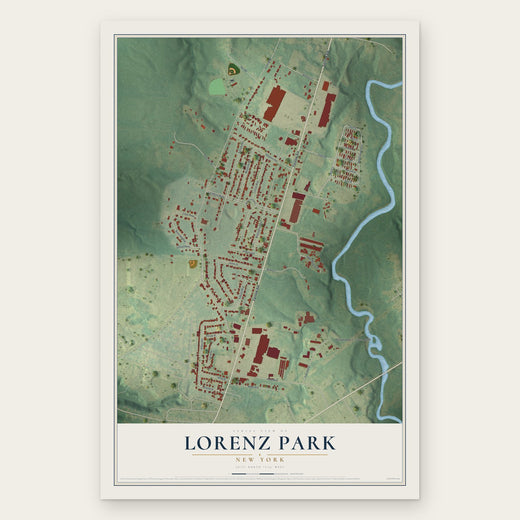 Lorenz Park, New York map print, the full design