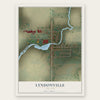 Lyndonville, New York map print, the full design