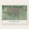 Manhasset Hills, New York map print, the full design