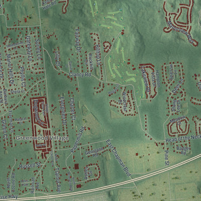 Close-up 1 of the Manorville, New York map artwork