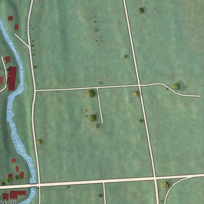 Close-up 2 of the Marcellus, New York map artwork