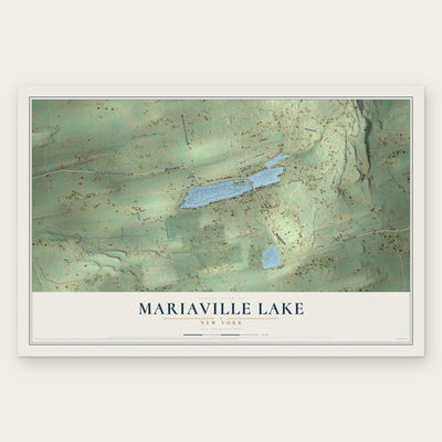 Mariaville Lake, New York map print, the full design