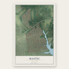 Mastic, New York map print, the full design