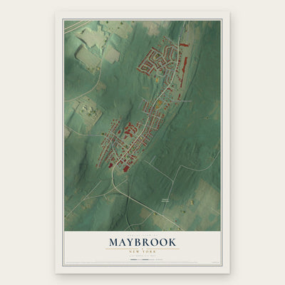 Maybrook, New York map print, the full design