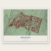 Melrose, New York map print, the full design