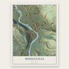 Middleville, New York map print, the full design