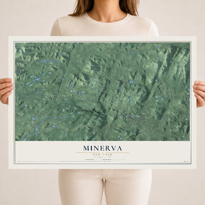 Minerva, New York map print, 18" x 24" Archival Matte Print mockup