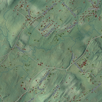Second close-up of the map of Minisink, New York print showing more streets and buildings