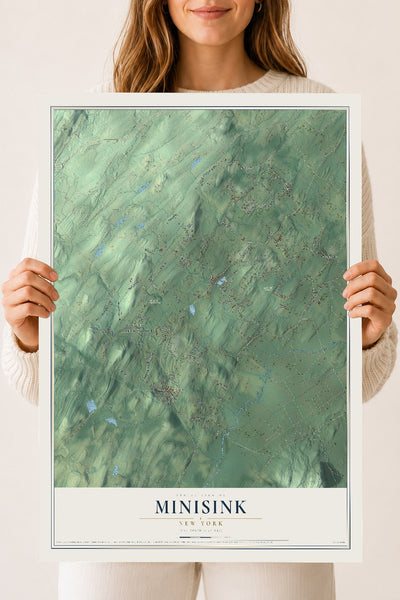 Map of Minisink, New York, 18 x 24 inch unframed archival matte print