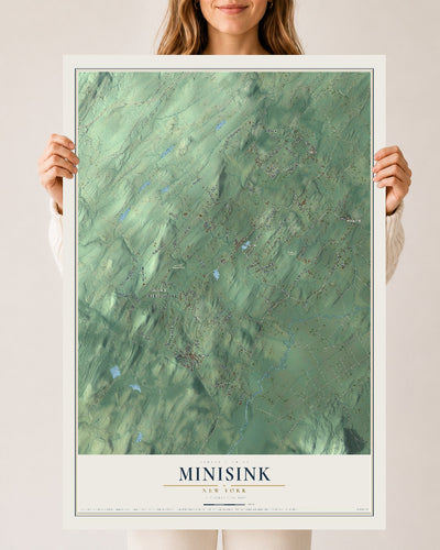 Map of Minisink, New York, 24 x 36 inch unframed archival matte print