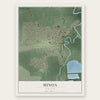 Minoa, New York map print, the full design