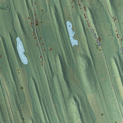 Close-up 2 of the Montezuma, New York map artwork
