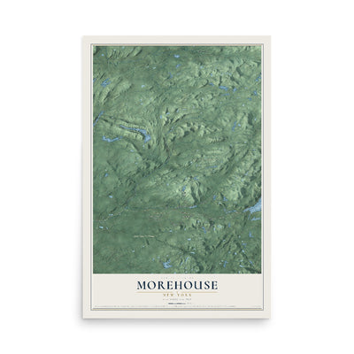 Morehouse, New York map print, 12" x 18" Archival Matte Print mockup