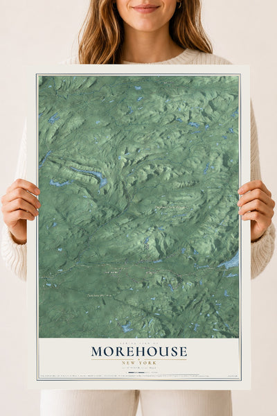 Morehouse, New York map print, 18" x 24" Archival Matte Print mockup