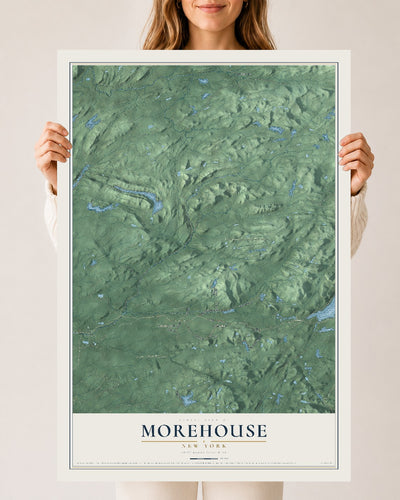 Morehouse, New York map print, 24" x 36" Archival Matte Print mockup