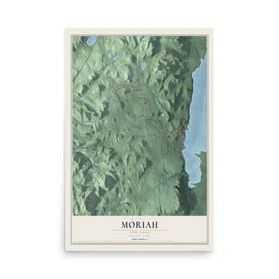 Moriah, New York map print, 12" x 18" Archival Matte Print mockup