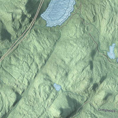 Close-up 1 of the Moriah, New York map artwork