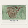 Morris Park, New York map print, the full design
