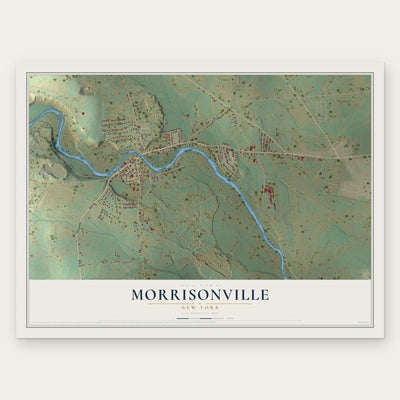 Morrisonville, New York map print, the full design