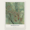 Morrisville, New York map print, the full design
