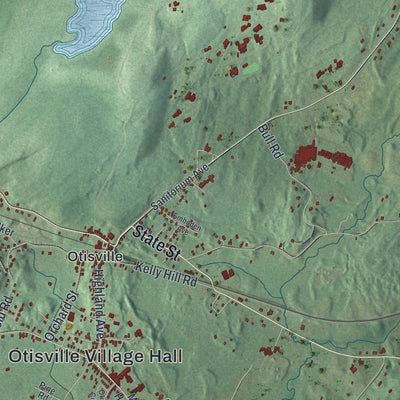 Close-up 1 of the Mount Hope, New York map artwork