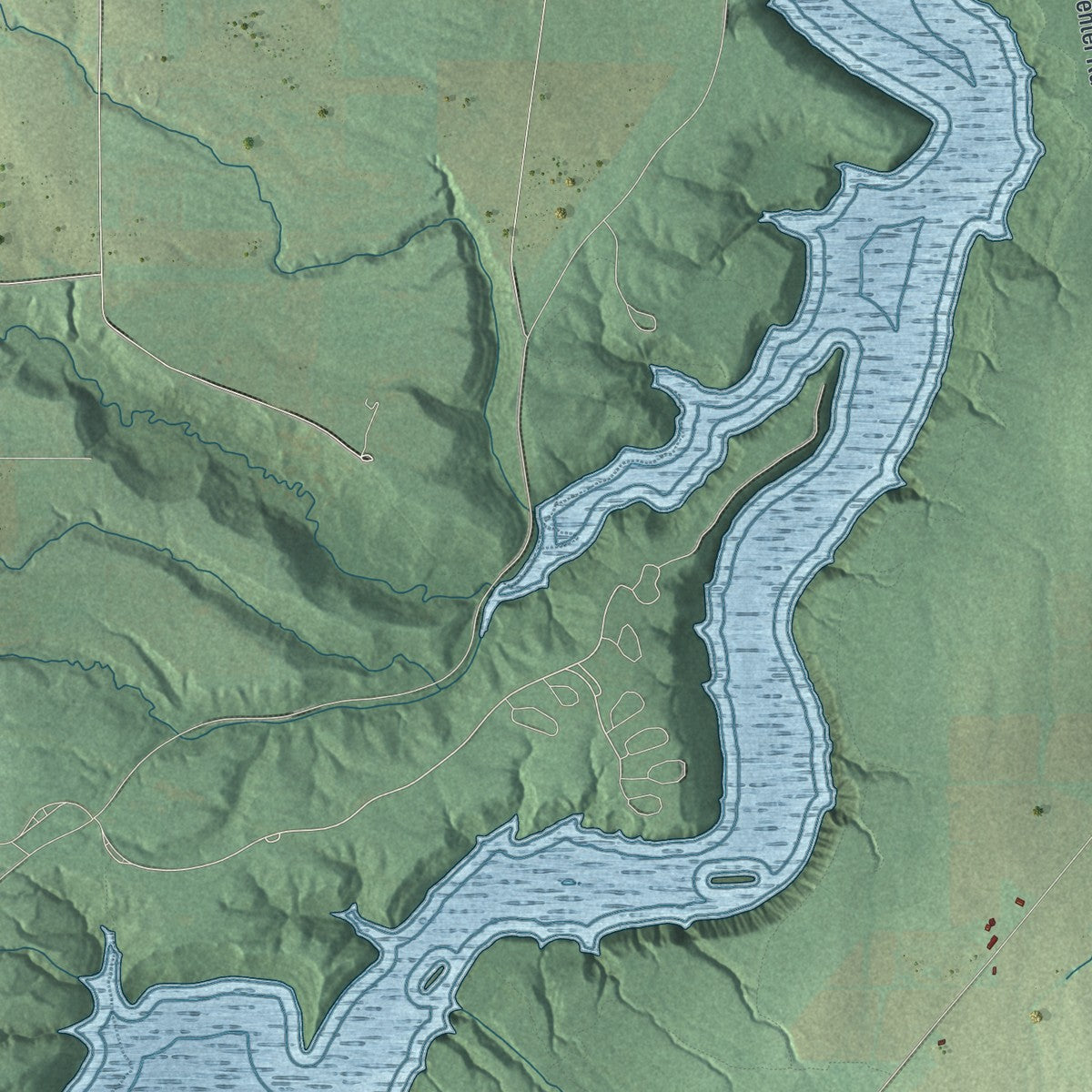 Close-up 2 of the Mount Morris, New York map artwork