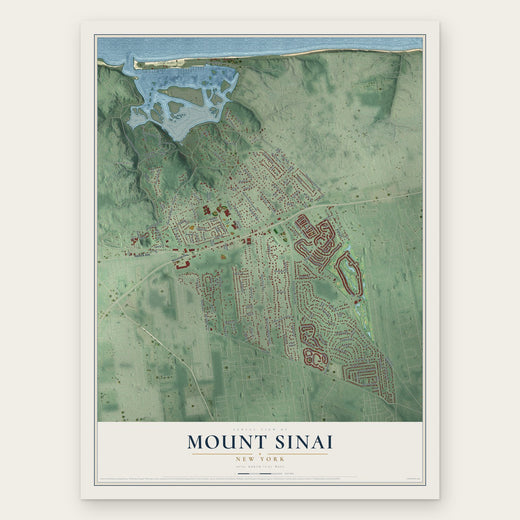 Mount Sinai, New York map print, the full design