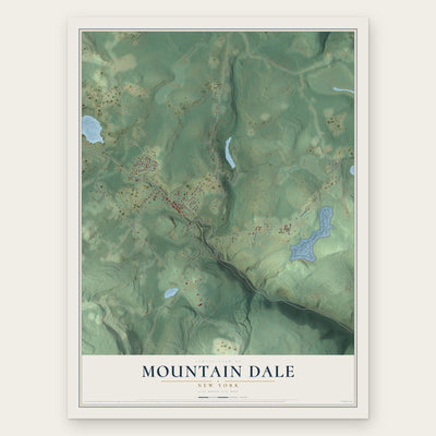 Mountain Dale, New York map print, the full design
