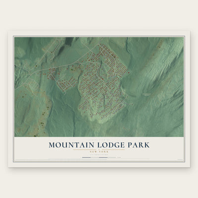 Mountain Lodge Park, New York map print, the full design