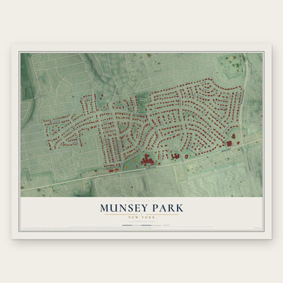 Munsey Park, New York map print, the full design