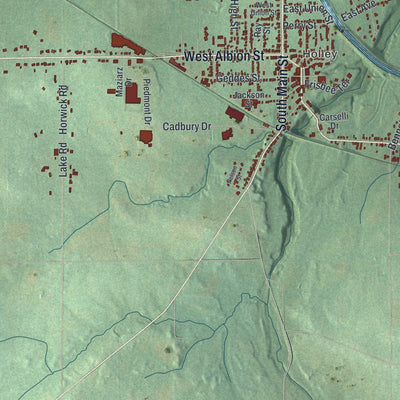 Close-up 1 of the Murray, New York map artwork