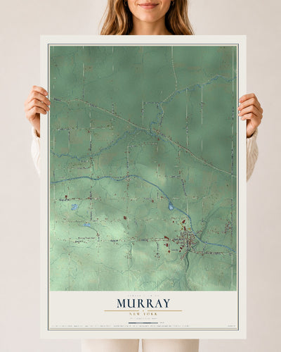 Murray, New York map print, 24" x 36" Archival Matte Print mockup